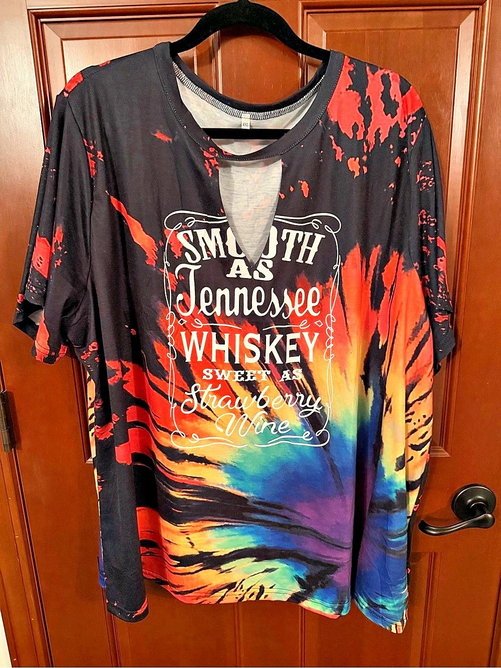 Abstract Graphic Tee Black Multicolor Size 3XL NWOT